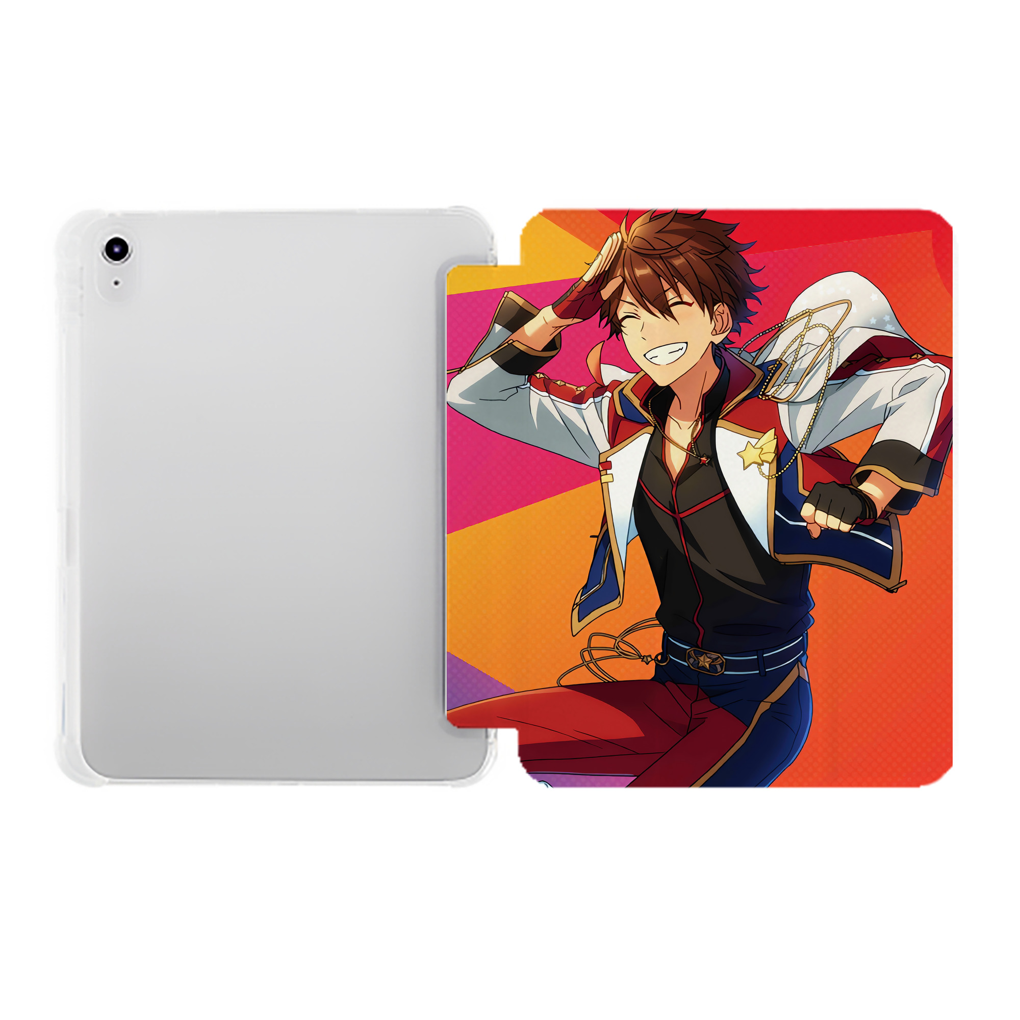 （画像用） あんさんぶるスターズ! Ensemble Stars IPad ケース ペン収納付き 三つ折りスタンド PUレザー×シリコン 対応機種9.5/10.5/10.9インチ